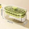 Ice Cube Tray With Lid & Bin - 60Pcs Ice Cubes For Freezer(30 Per Layer) One Button Design Easy To Release Perfect For Coffee