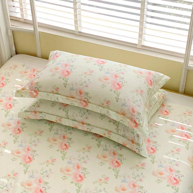 2pcs New Style Small Floral Small Fresh Ins Style Floral Washed Pillowcases One Pair Household Pillowcases