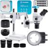 Stereoscopic Microscope 10Hw Pro + 144X LED Lighting + Eagle Eye Camera