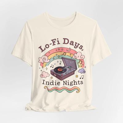Lo-Fi Days Indie Nights Unisex T-Shirt – Vintage Vibes for Music Lovers