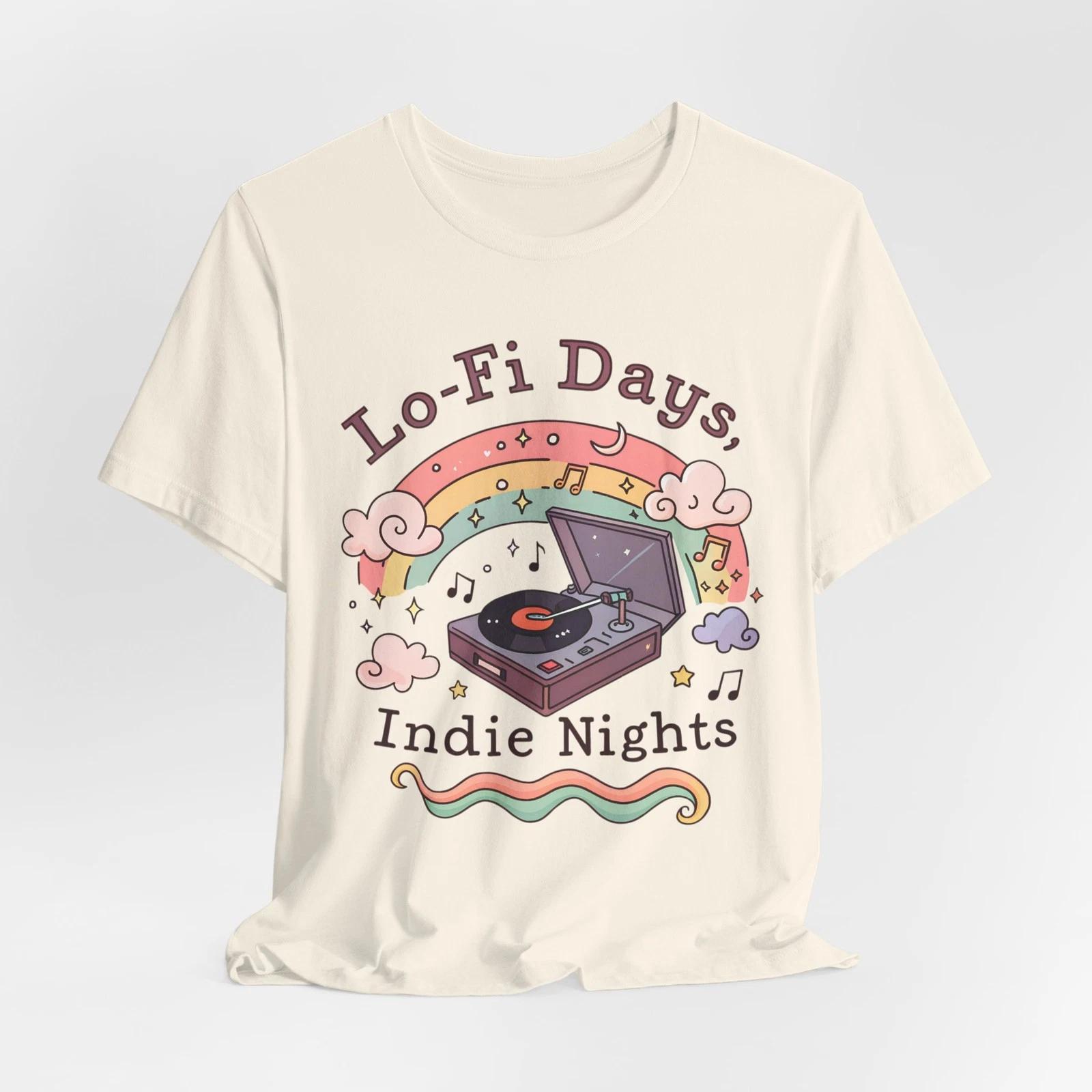 

Lo-Fi Days Indie Nights Unisex T-Shirt – Vintage Vibes for Music Lovers 4XL
