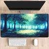 cartoon forest scenery Aesthetics Mousepad Gaming Mouse Pad Computer Keyboard HD Printing Office Accessories overlock Desk Mat