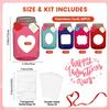50 Pack Valentines Cards for Adults, Mason Jar Valentines Day Cards