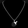 Table Tennis Racket Simple Male Chain For Women Men Stainless Steel Silver Color Sports Lover Party Daily Wear Jewelry Accessory