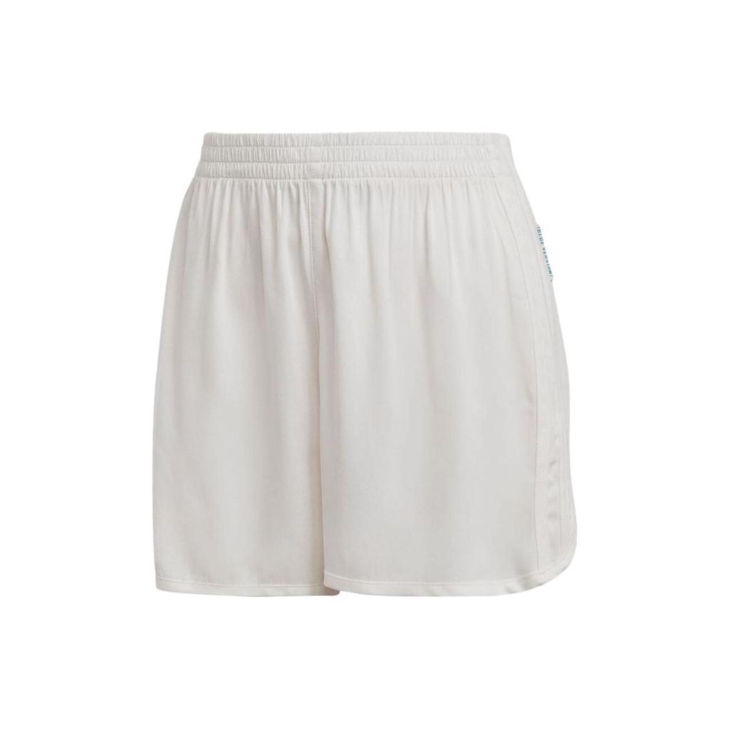 Adidas Logo Print Elastic Waist Straight Casual Shorts Women Shorts White IB5797