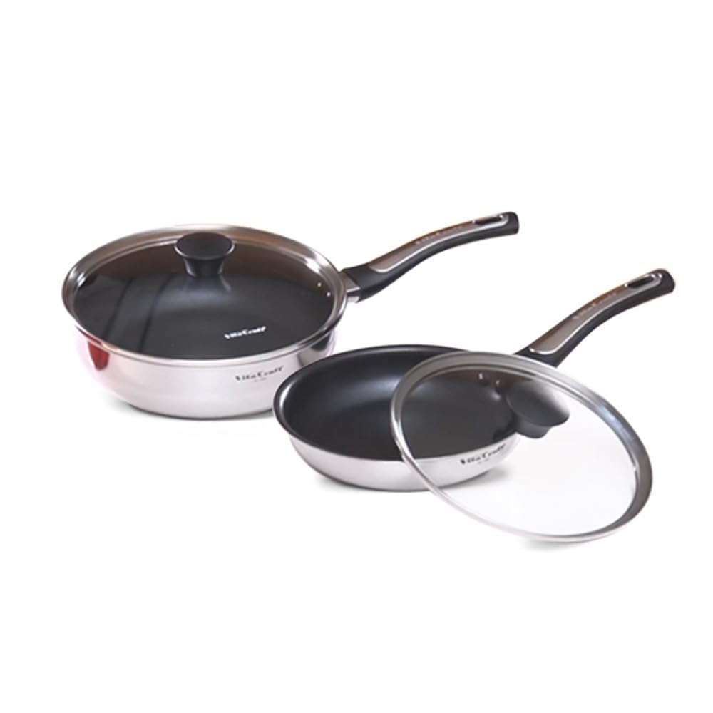 

Dinos Посуда Кухонные инструменты Vitacraft Amelia Special Набор из 4 сковород (24 см Глубокая + 20 см Мелкая + Стеклянная крышка) AR2551