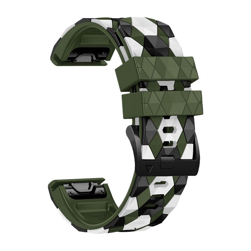 22 26mm Quick Fit Watchbands For Garmin Fenix 6 6X Pro 7 7X 5X 5 Plus 3HR Silicone Easyfit Wrist Band Football Pattern Strap