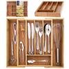Extendable bamboo cutlery drawer insert 35.5x26 cm