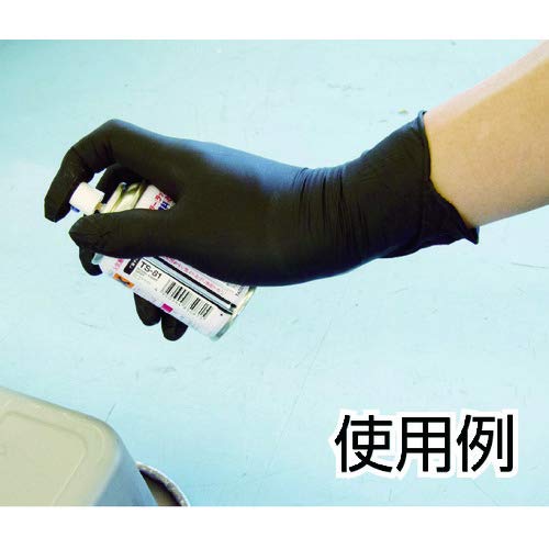 TRUSCO Disposable Nitrile Gloves S Black Powderless 100 Pieces TG Standard TGNN08BKS TG S 0.08 0.08