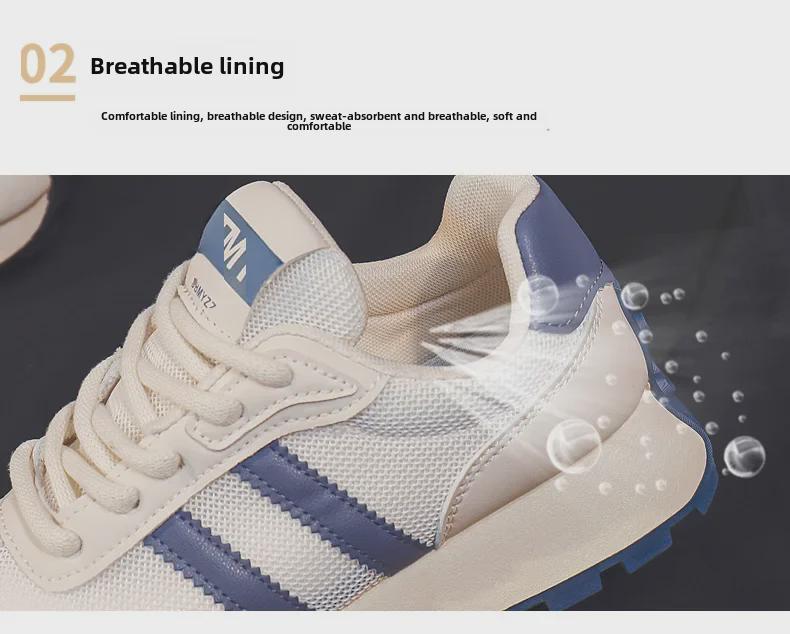 Thick-Soled Women's Mesh Waffle Sneakers - Spring & Summer Casual Sports Shoes FD-6688-1