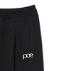 PEACE MAKER Pce Applique Deep Tuck Bermuda Sweat Shorts (Black)