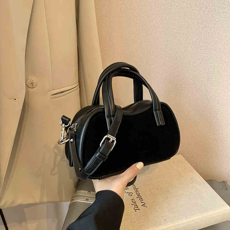 Brown Frosted Small Handbags  Autumn Winter New Pillow Bag High-end Textured Lady Commuter Crossbody Bags