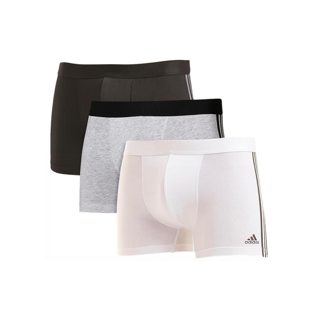 Adidas Mittelhohe einfarbige Anti-Scheuer-Schnelltrocknende Stretch-Baumwoll-Boxershorts 3er-Pack Herrenunterwäsche 4A2M02-908