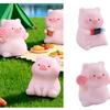Pigs Figurines Mini Pigs Decors Waterproof Toy Playsets Miniature Doll Garden Figurines Cake Toppers Parties Favor
