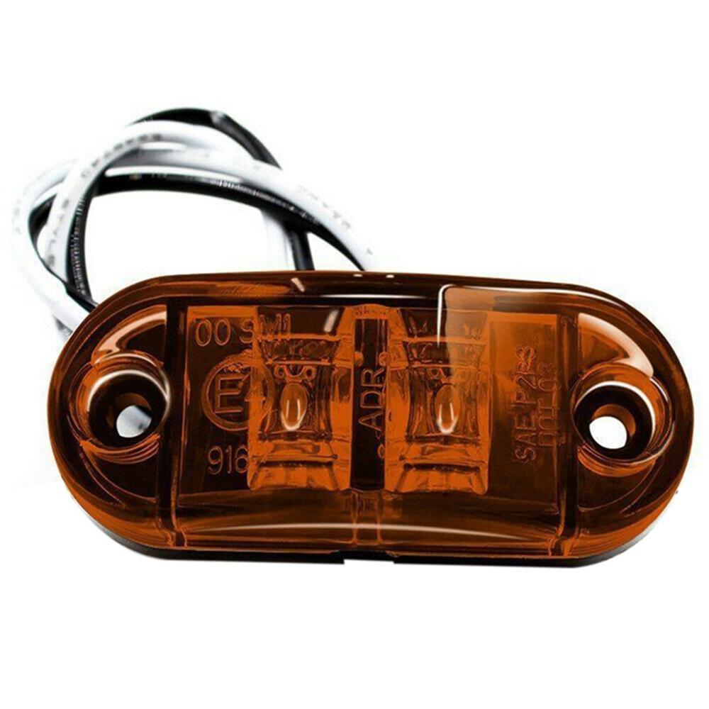 

12 В 24 В светодиодные янтарные сигнальные фонари, светодиодные фонари, семафор, габаритный фонарь, желтый, белый, красный, светодиодный боковой габаритный фонарь для прицепов, грузовиков, автомобилей жёлтый