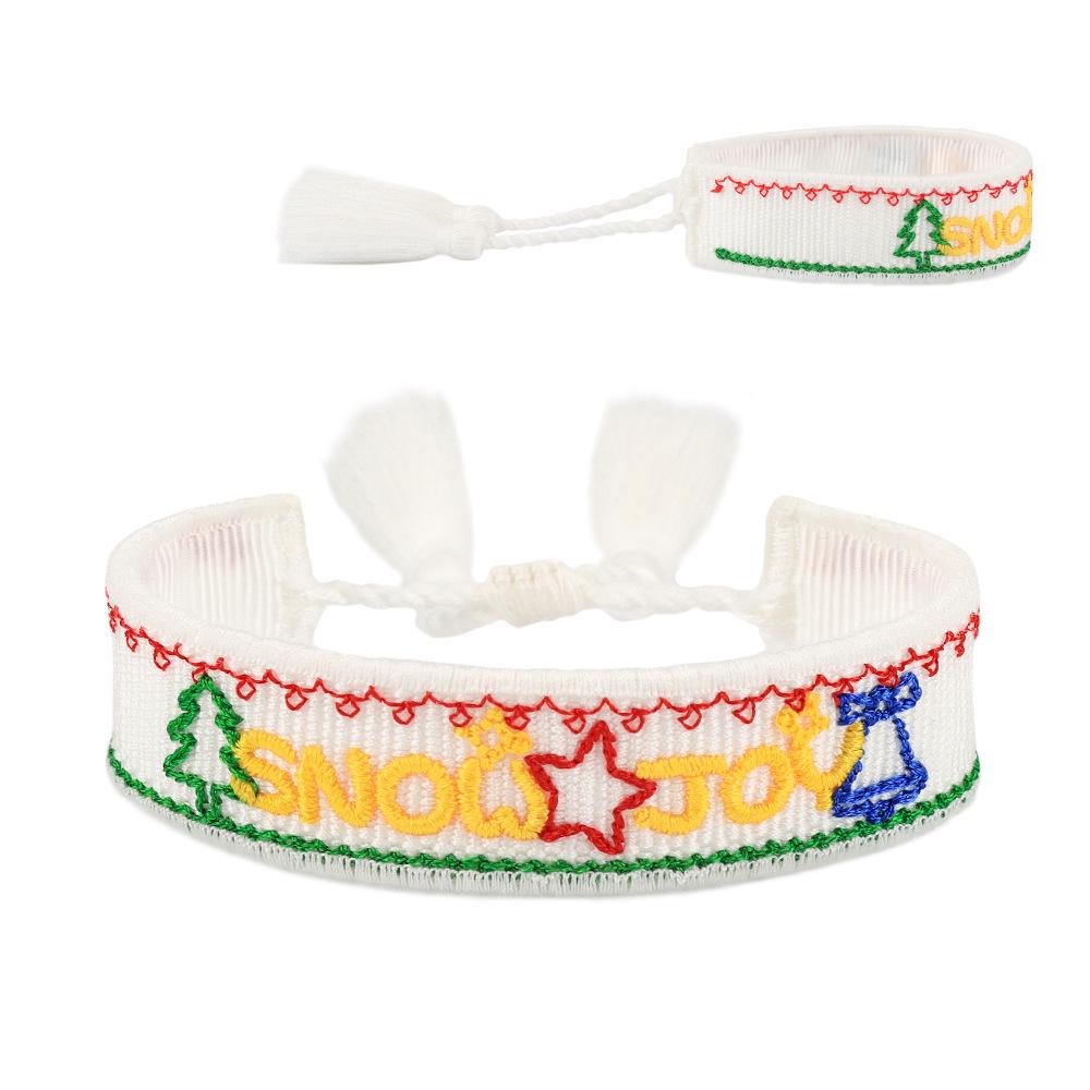 Christmas Tree Tassel Bracelet - Handwoven Creative Logo Design