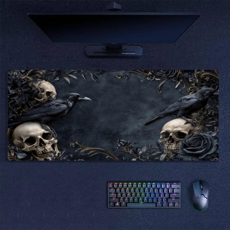 Raven Color Mouse Pad Large Gaming Table Cushion Non-slip Laptop Tablet Big Mousepad XXL Mat Mini PC Playmat With Lock edge