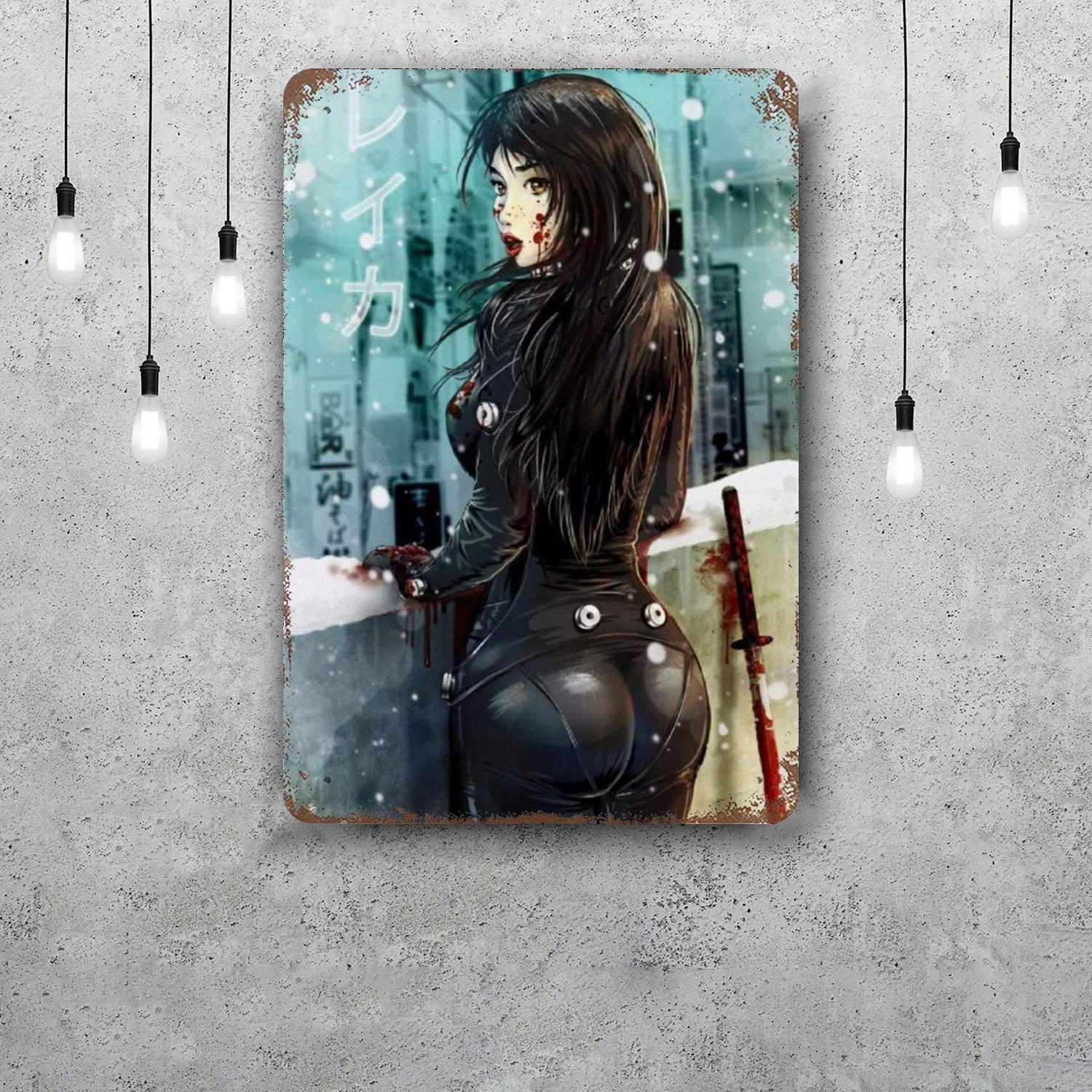 

gantz 4 Metal Signs wall decor Vintage Tin Signs Captain Metal Poster Decor for Bar Pub Club Wall Decoration 20x30cm（7.8x11.8inch）