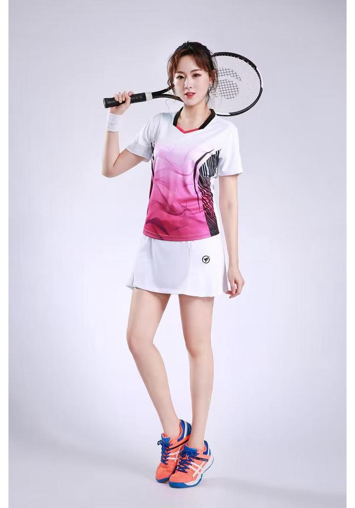 Unisex Short Sleeve Team Uniform for Badminton/Table Tennis - Couples Style