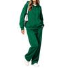 Women's Casual Zip Up Hoodie and Wide Leg Pants Two Piece Set for Fall Winter