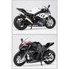 1/12 BMW S1000RR HP4 Race Alloy Top Luxury Sports Motorcycle Model Diecast Metal Road Racing Motorcycle Model Sound Light Kids Gifts