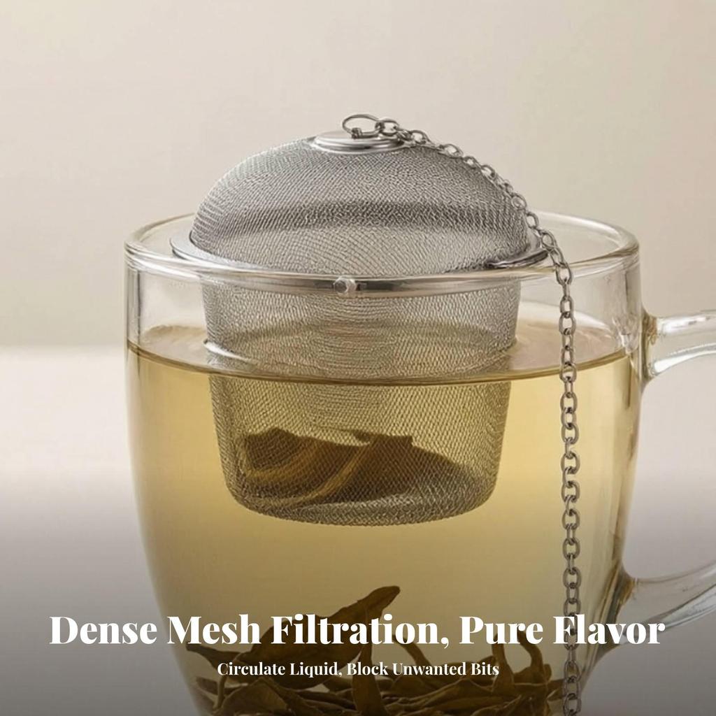 Loose Leaf Tea Infuser Reusable with Chain Food-Safe for Kitchen