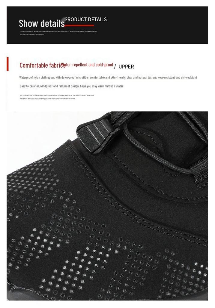 Couples' Winter Warm Five-Finger Non-Slip Waterproof Hiking and Cycling Shoes