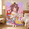 Внугами Короне Vtuber Бросок 240 г Фланелевое одеяло, Подходит для диванов, кроватей, офисов, Изысканные подарочные одеяла