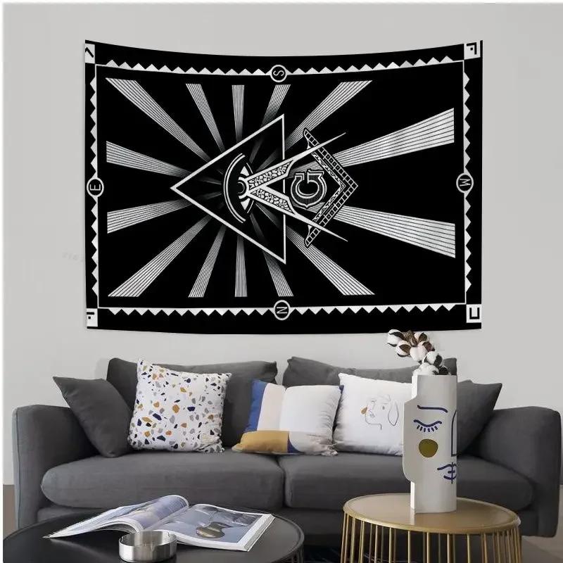 

Masonic Freemason Illuminati Printed Large Wall Tapestry Japanese Wall Tapestry Anime Art Home Decor 74x94cm(29x37in)