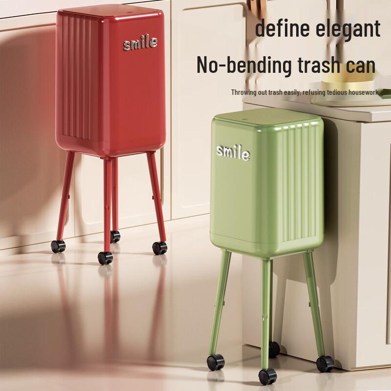 Zuozhou Household Press-Top Trash Can with Wheels