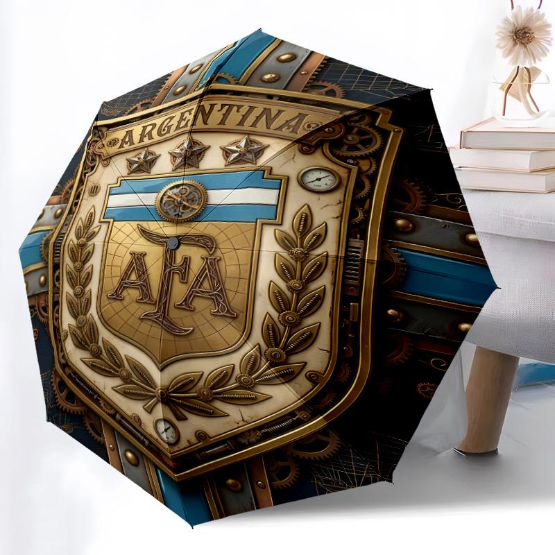 Printed Argentina Football Printed Folding Umbrella,Outdoor,Leisure,And Travel Umbrella,Durable Umbrella Fabric,Birthday And Holiday Gift