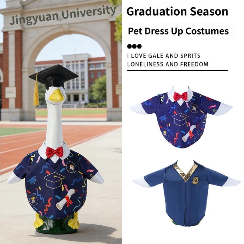 Funny Graduation Outfit Graduation Season Geese Costume Gag Robe with Cap For Outdoor Display Gathering Decoration