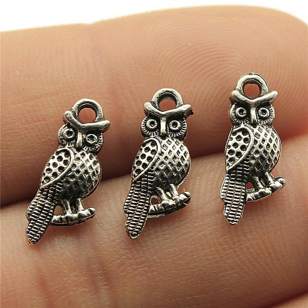

20pcs Owl Charms Antique Silver Color Owl Charms Pendants For Bracelets Small Owl Charms Making Jewelry