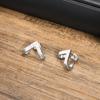 Geometrischer Stecker für Männer Edelstahl Dreieck Wrap Ohrringe Punk Cool Jungen Anti Allergie Schmuck Geschenk für Ihn Männlich