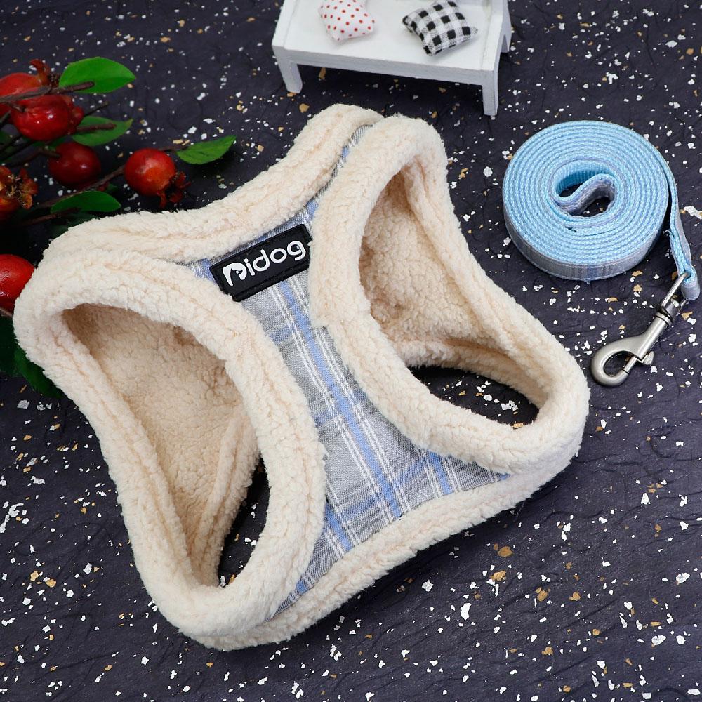 

Зимняя шлейка для питомца, мягкая шлейка для щенка/кошки, комплект поводка, теплая одежда для собак, регулируемый жилет без рывков для маленьких собак, французский бульдог XXS