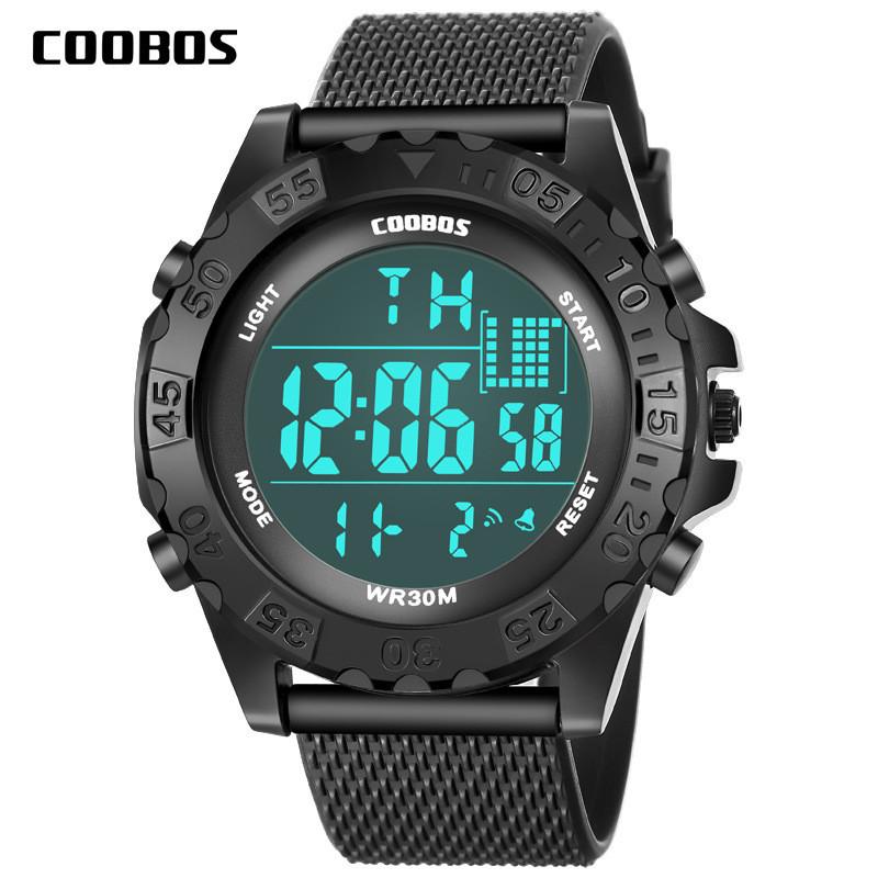 Student Digital Waterproof Led Watch With Large Dial And Night Glow For Teens