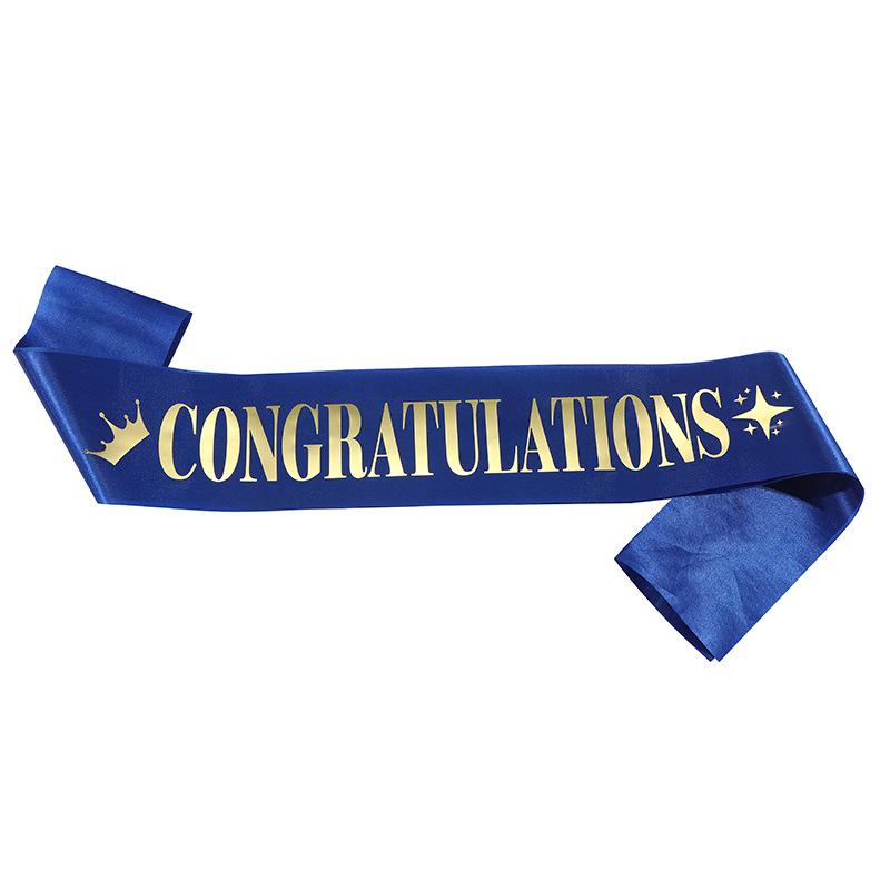 2026 Congratulations CONGRATULATIONS Graduation Shoulder Strap Etiquette Strap, Party Belt Ribbon