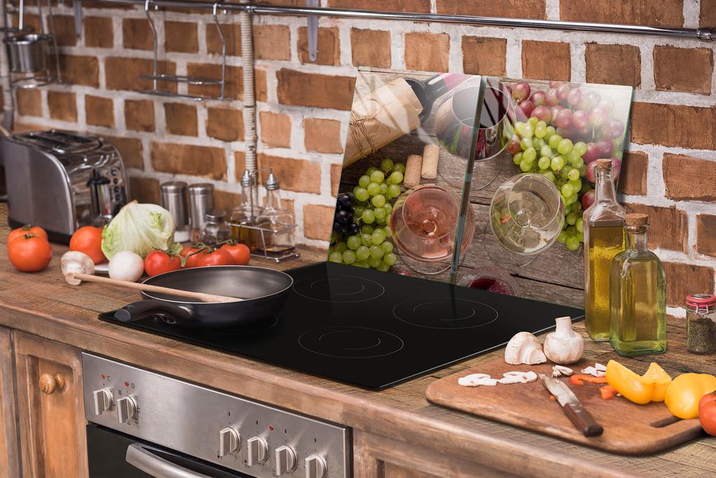 SZKLANA PŁYTA OCHRONNA NA KUCHENKĘ 70x52 WINO