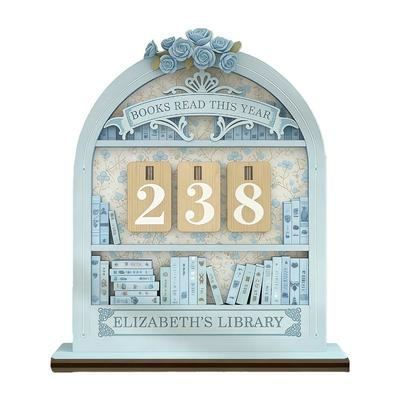 Wooden Books Read Tracker Books Read This Year Standing Reading Counter Book Lovers Portable Reading Tracker Signage
