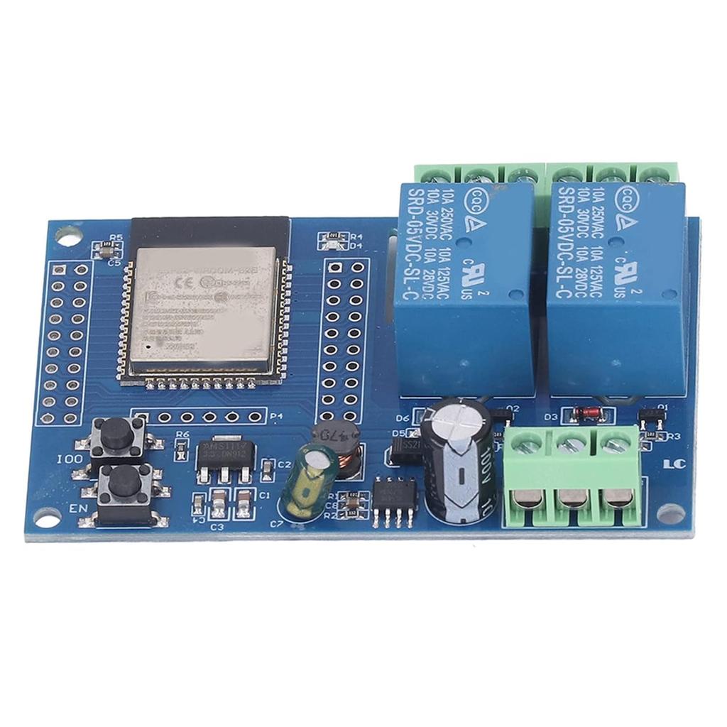 ESP32 2 Channel 5V Relay Module 4M Byte Flash Large Capacity Programmable Relay Board for Secondary Development Learning