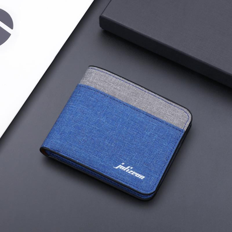 Men Wallet Black/blue/gray Card Holder Wallet Male Money Bag ID/photo/bank Holder Short Purse Credit Card Case Bag
