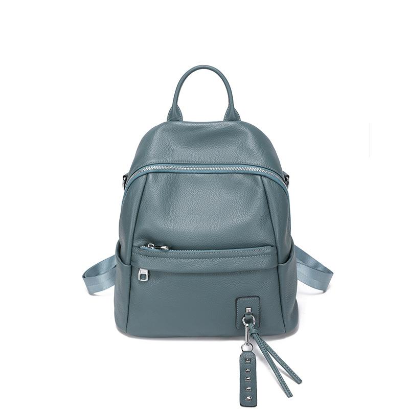 Genuine Leather Ladies' Backpack Top-tier Cowhide Backpack Trendy Crossbody Single-shoulder Bag for Women