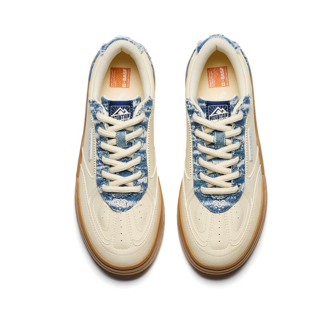 Anta Serie Montagna Denim Cultura del Basket Leggere Moda Semplici Retrò Scarpe da Ginnastica Basse Suola Sottile Scarpe da Ginnastica da Uomo Beige Chiaro 112631812-2