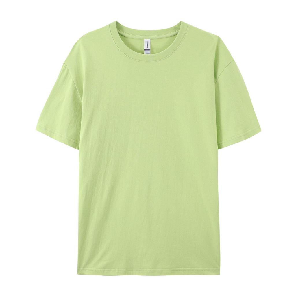 T-shirt Unisex Cotone Girocollo Manica Corta Vestibilità Larga - Colore Unito Traspirante per l'Estate