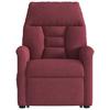 Recliner Chair with Rising Function Burgundy Fabric