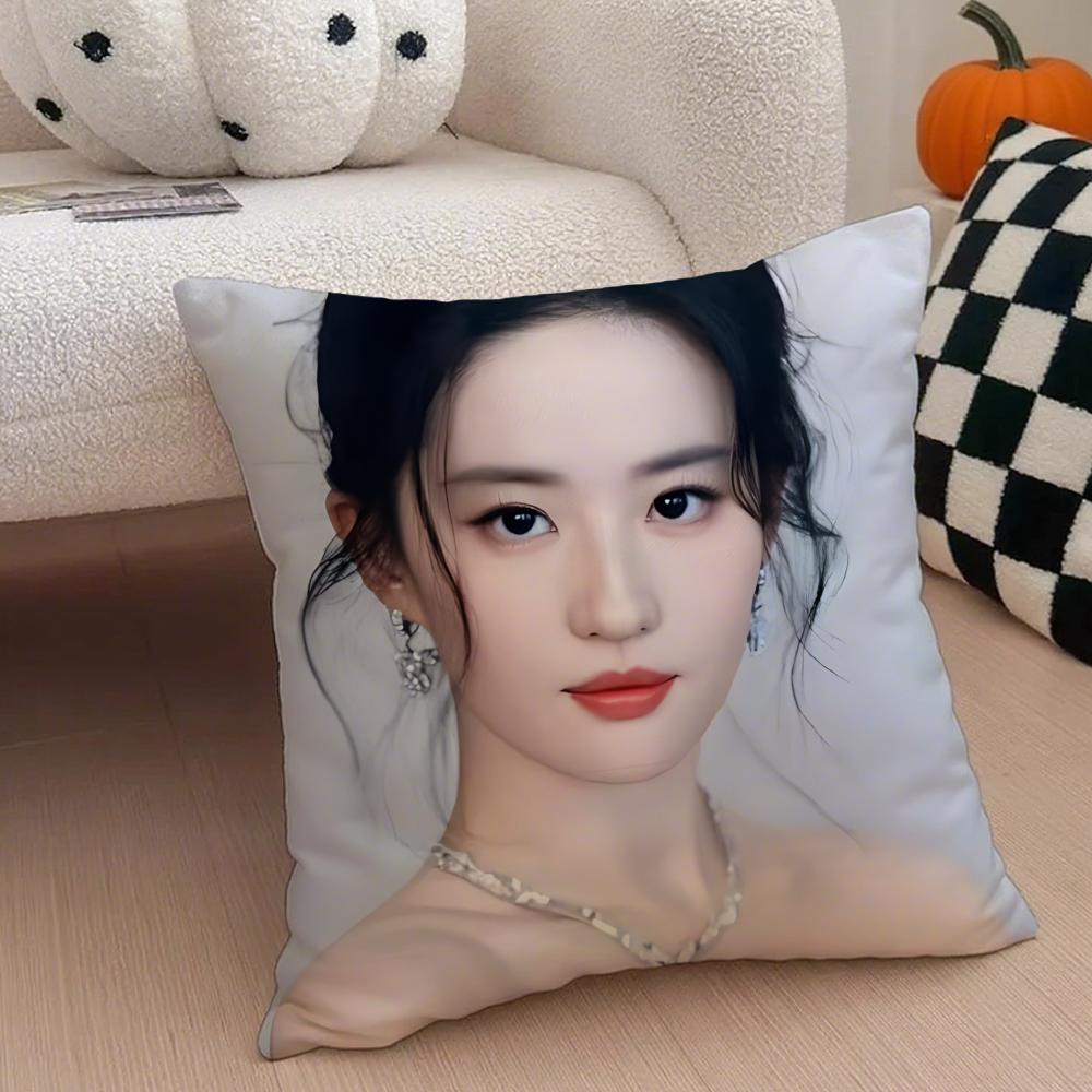 Elegant Beautiful Star LLiu Yifeixixis Cushion Cover Throw Pillow Cover Hidden Button Durable Polyester Chair Cushion