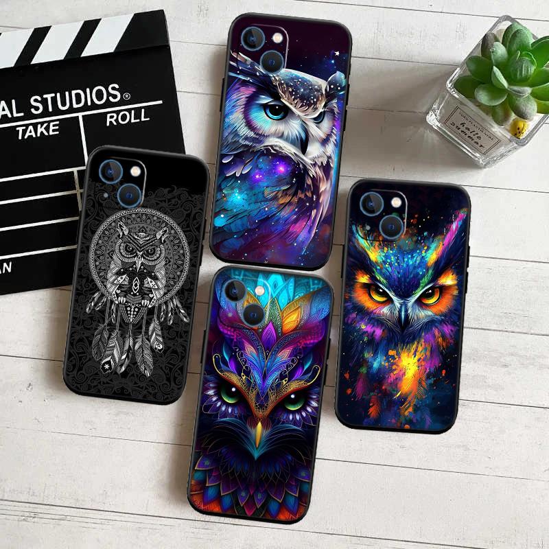 Cartoon Art Owl New High-End Shell Phone Case for Xiaomi Poco C40 C50 C51 C55 C65 C71 C75 F2 F3 F5 F6 F7 M2 M3 Pro Ultra