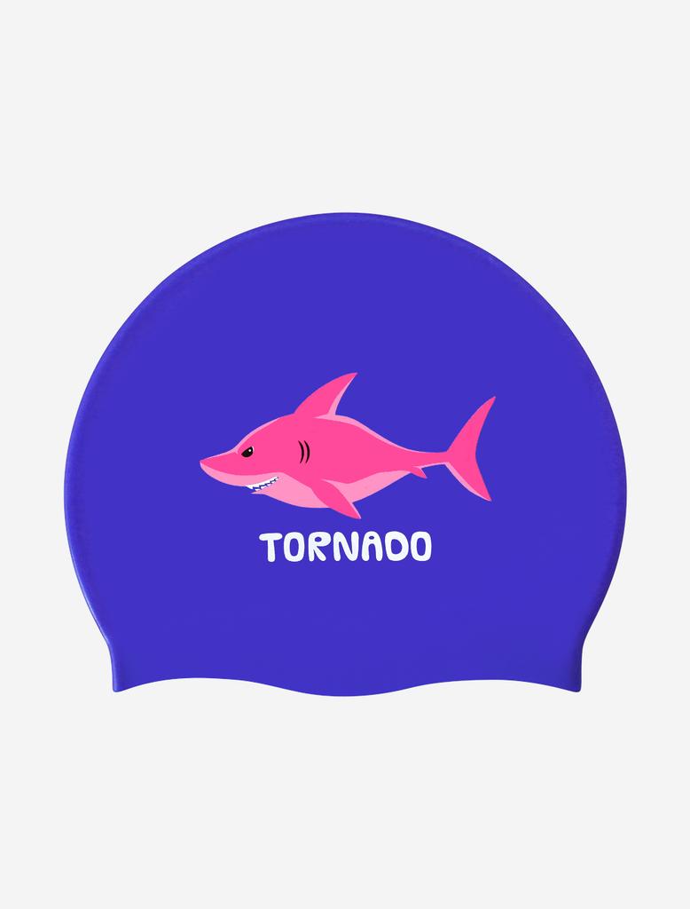 Toneidoseupocheu Horror Shark Silicone Swim Cap Blue