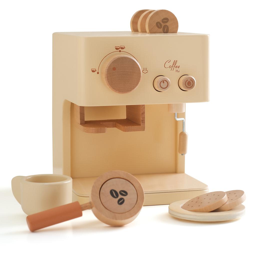 Wooden play house toys coffee machine children's role kitchen play toys educational multifunctional toys simulation dining kitchen set toys Christmas