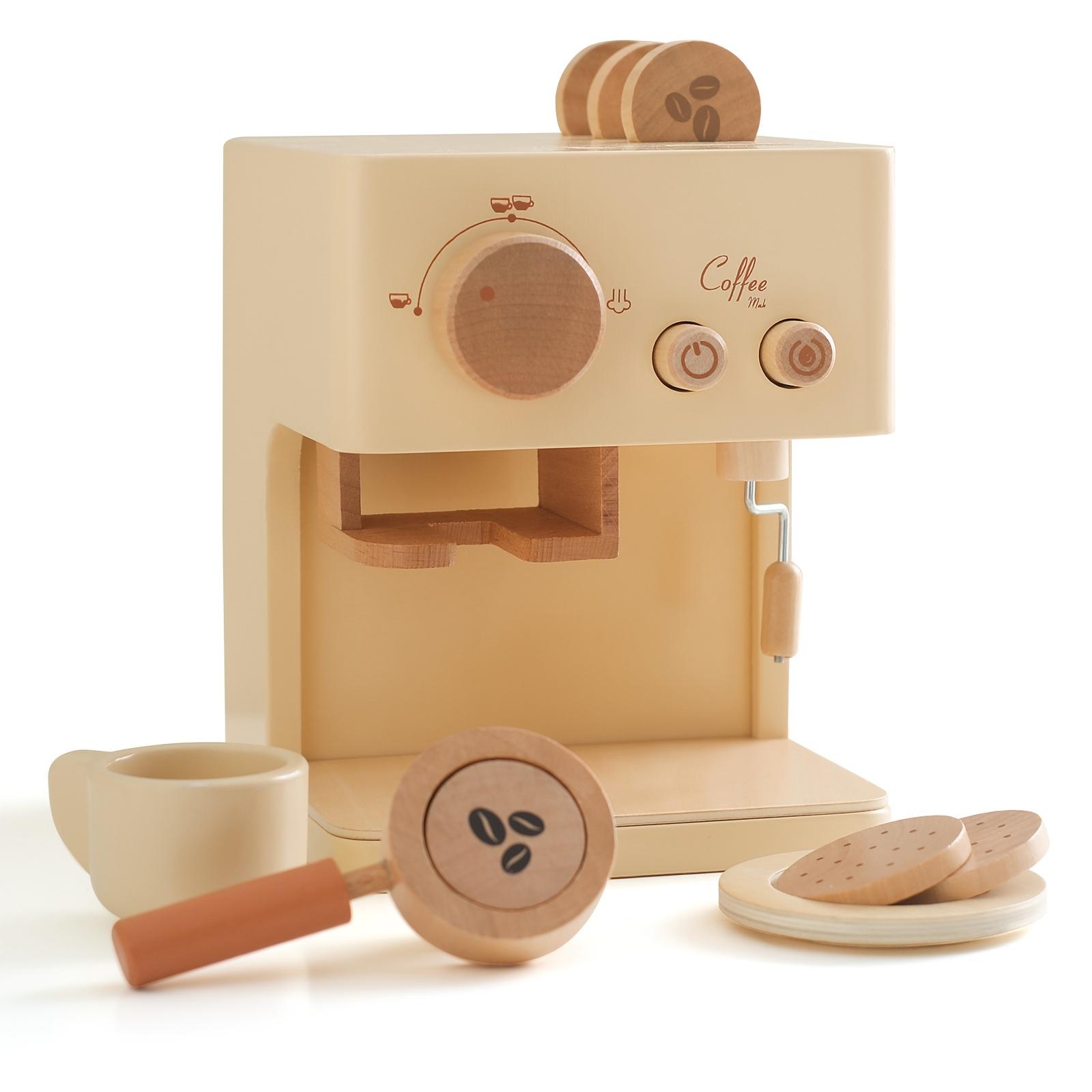 

Wooden play house toys coffee machine children s role kitchen play toys educational multifunctional toys simulation dining kitchen set toys Christmas coffee maker toy
